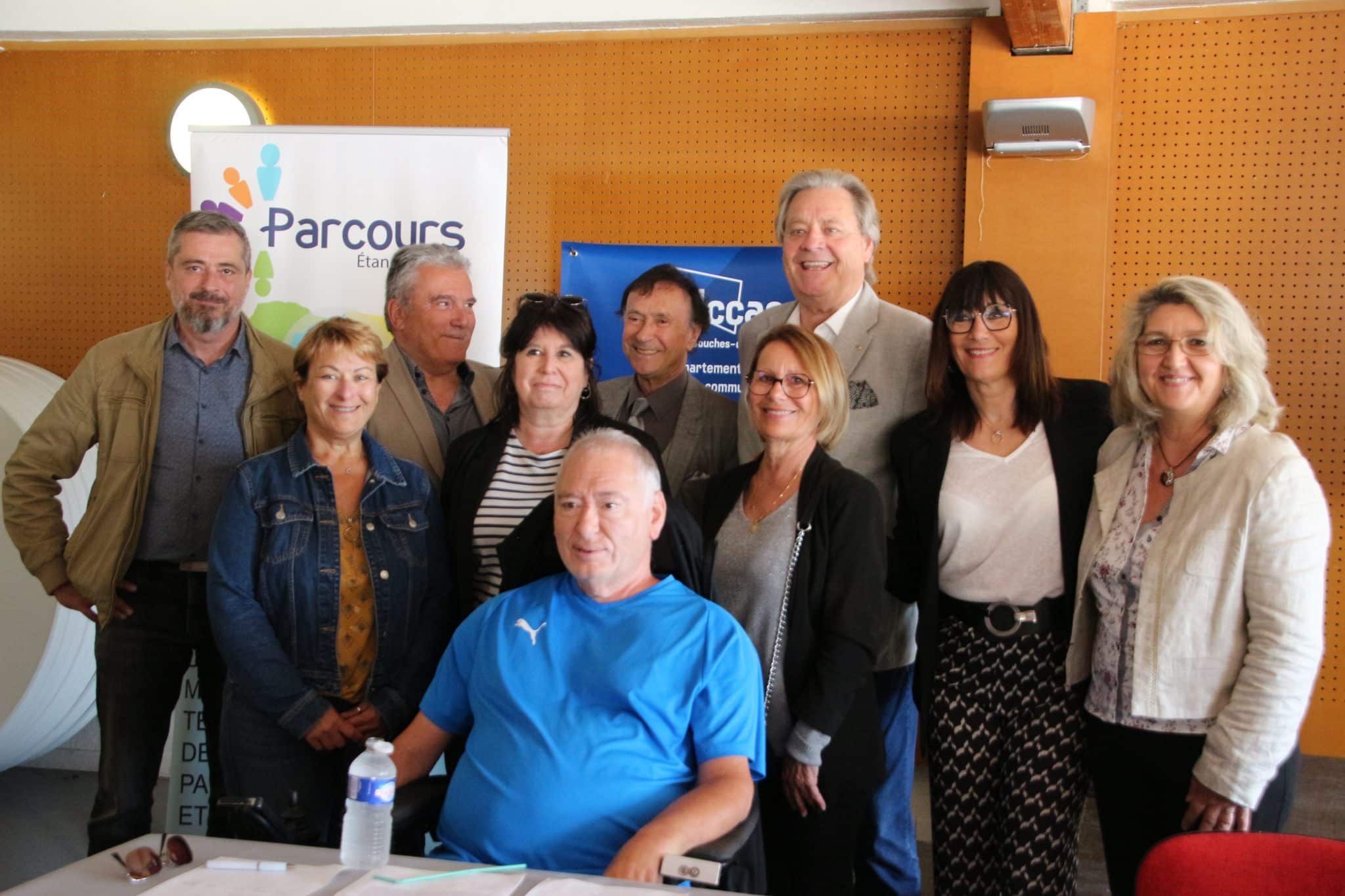 photo du bureau de l'association Parcours Handicap 13, lors de la rencontre Handicontacts du 16 mai 2024